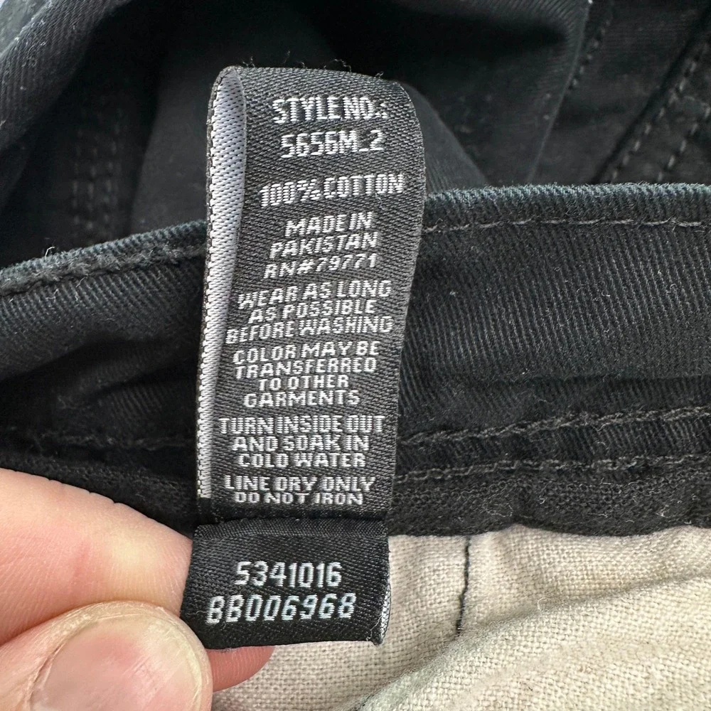 Jordan Craig Cargo Pants Men 42/34 Black 5656M.2 Cotton Utility Tactical Pockets